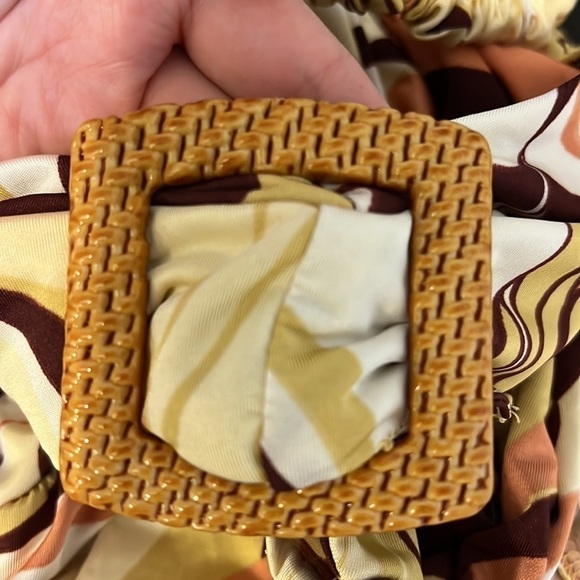 L.I.F.E. Psychadelic print cut out open front backless maxi beach dress, size M - Picture 6 of 11